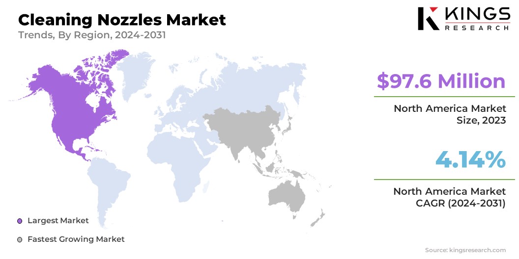 Cleaning Nozzles Market Size & Share, By Region, 2024-2031