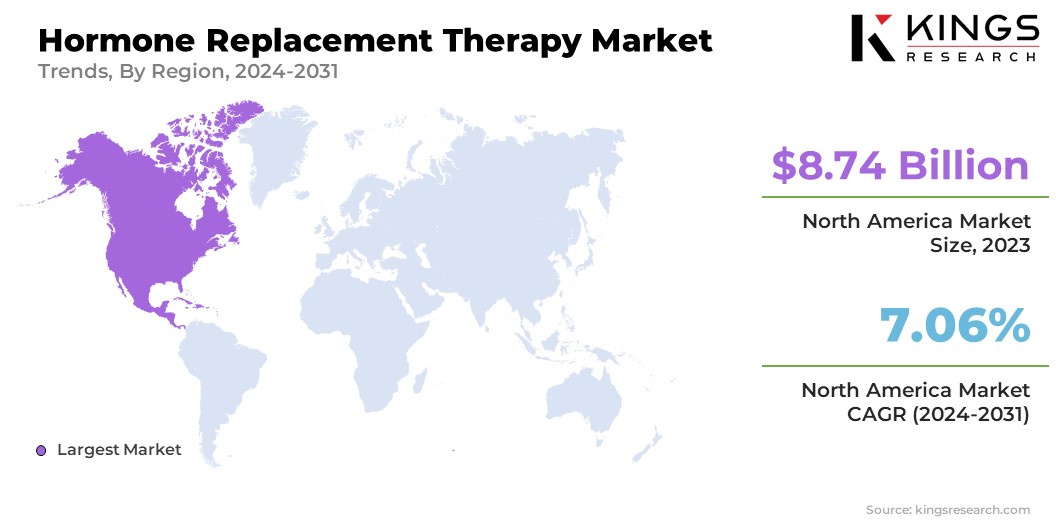 Hormone Replacement Therapy Market Size & Share, By Region, 2024-2031