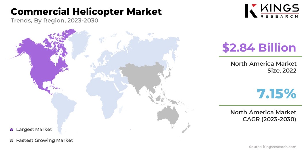 Commercial Helicopter Market Size & Share, By Region, 2023-2030