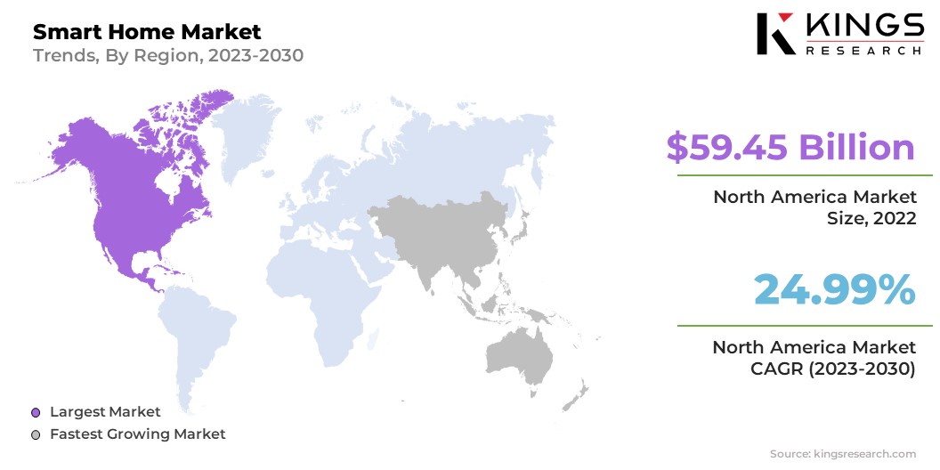 Smart Home Market Size & Share, By Region, 2023-2030