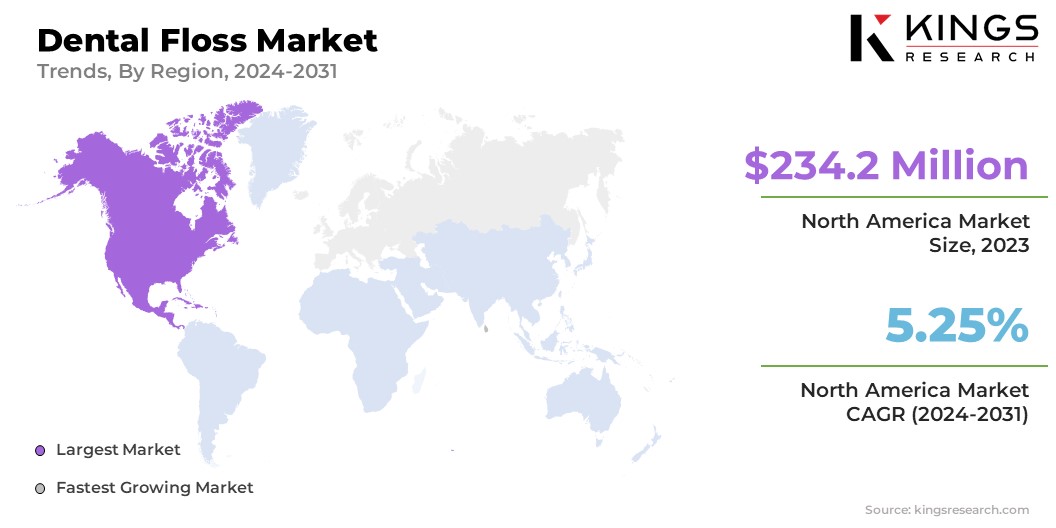 Dental Floss Market Size & Share, By Region, 2024-2031