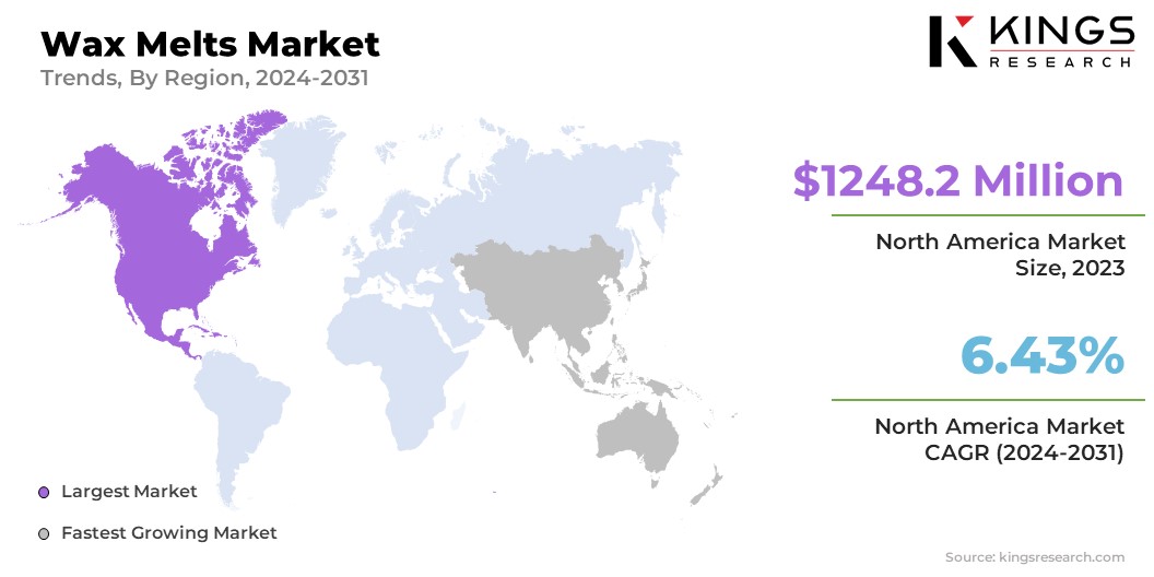 Wax Melts Market Size & Share, By Region, 2024-2031