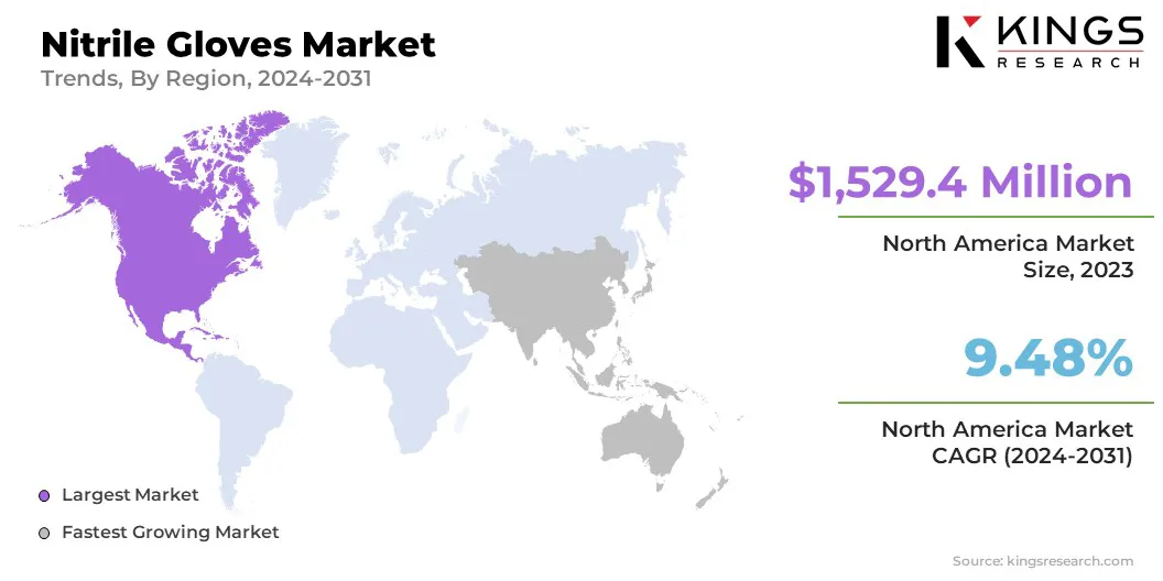Nitrile Gloves Market Size & Share, By Region, 2024-2031