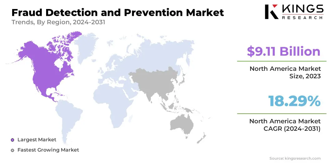 Fraud Detection and Prevention Market Size & Share, By Region, 2024-2031