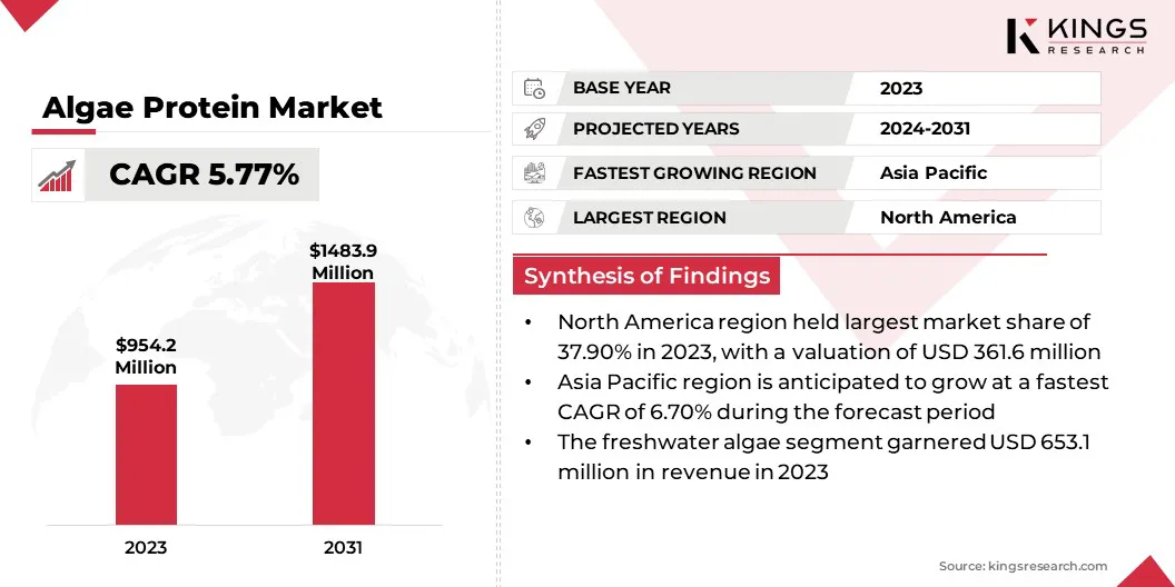 Algae Protein Market Size & Share, By Revenue, 2024-2031